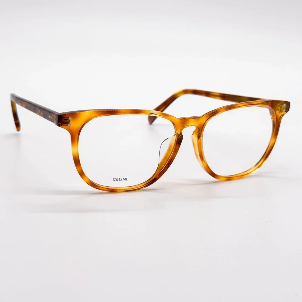 NEW CELINE CL50046F 053 EYEGLASSES WOMEN HAVANA SQUARE EYEWEAR CELINE